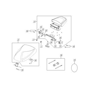 Sella Kymco Agility Fat 12' 4 tempi speciale bianca