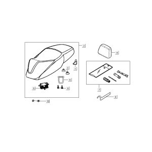 Sella Kymco New Dink 4 tempi nera metallizzata