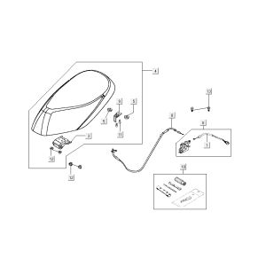 Sella Kymco Sento 50 4 tempi rossa