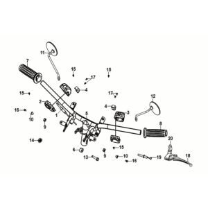 Volante - Interruttori al manubrio - Specchietti - Manopole Sym Fiddle IV 50 Euro 5
