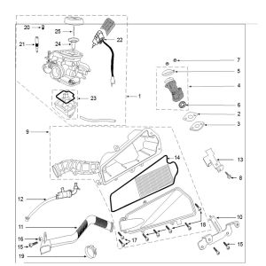 Filtro aria carburatore AC a 4 tempi Peugeot Speedfight 3 50