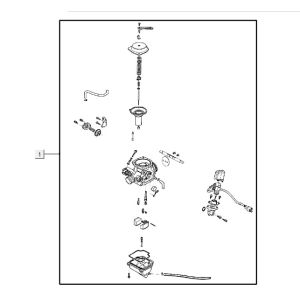 Carburatore Agility 16+ 125 Argento metallizzato opaco