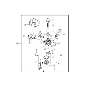 Carburatore Kymco Agility 16'+ 4 tempi nero lucido