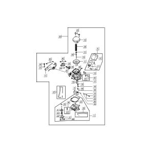 Carburatore Kymco Agility Fat 12' 4 tempi in argento techno