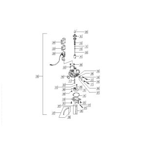Carburatore Kymco DJ 2 tempi argento