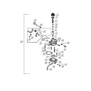 Carburatore Kymco Maxxer 90 nero