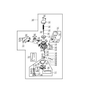 Carburatore Kymco Super8 Street 50 4 tempi rosso