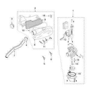 Carburatore Peugeot Speedfight 3 50 2 tempi LC 2 tempi