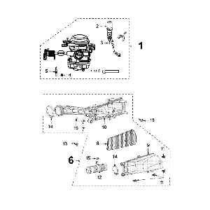 Carburatore Peugeot V-Clic 50 4 tempi AC bianco
