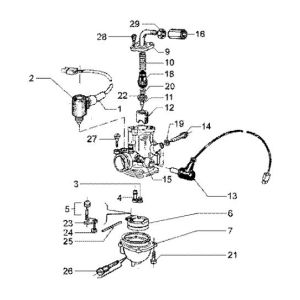 Carburatore Mikuni Gilera Runner FXR 180 a 2 tempi