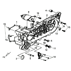 Carter - Motorino di avviamento Sym Fiddle II (BK-7C) grigio ferro