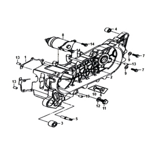 Basamento - Motorino d'avviamento Sym Fiddle II Euro 4 (WH-006) bianco