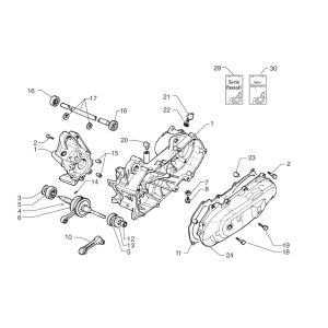 Basamento e albero motore AC a 2 tempi Yamaha Neo 50 2003-2008