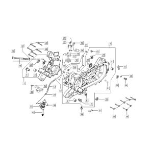 Carter - Pompa Olio - Collettore di Aspirazione Kymco Grand Dink 2 tempi Silver