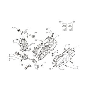 Carter - Coperchio carter - Albero motore Beta Ark Skull 50 2 tempi LC 2010