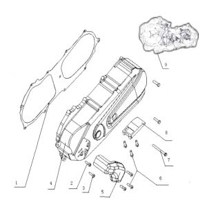 Carter - Coperchio carter Generic Cracker 50 2 tempi bianco 2009 25km/h