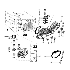 Carter - Coprimozzo LC per Peugeot Speedfight 2 50 2 tempi argento