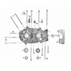Basamento sinistro Zundapp C50 Sport 517-21L0