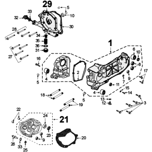 Carter Peugeot Kisbee originale Euro 4 2018 → Carter Peugeot-Kisbee rosso