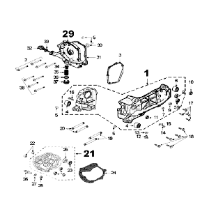 Carter Peugeot V-Clic 50 4 tempi AC Azzurro