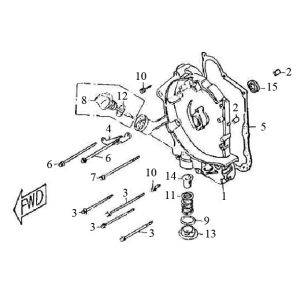 Carter destro - Filtro olio - Asta di livello Iva Roma 125