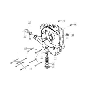 Carter destro - Filtro olio - Asta di livello Kymco VP50 4 tempi AC techo silver