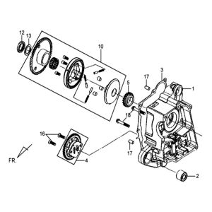 Carter destro - Filtro olio - astina Sym Mio