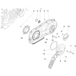 Coperchio carter ABS per Vespa Sprint 125 3V IE