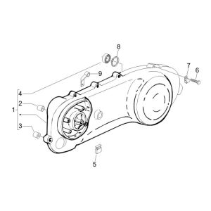 Coperchio carter Piaggio Fly 50 2 tempi AC