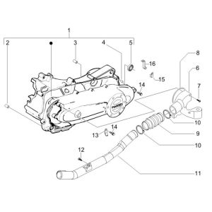 Coperchio carter Piaggio New Fly 4 tempi 2V