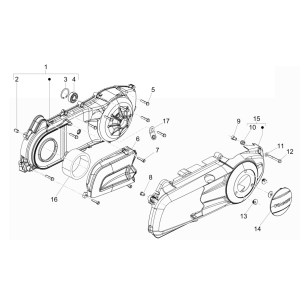 Coperchio carter Piaggio Beverly 125 RST 4V Euro 3 2010-2015