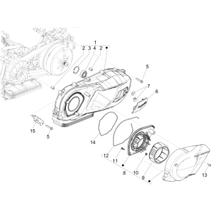 Coperchio carter Piaggio Medley 150 IE ABS Euro 4 2016-2020