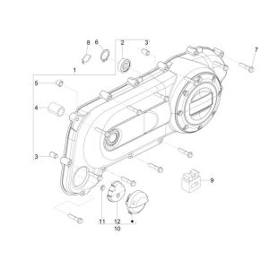 Coperchio carter Vespa LX 50 2 tempi AC