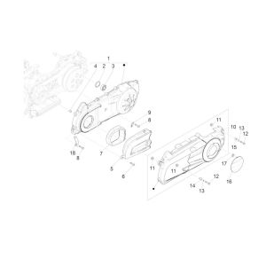 Coperchio carter Vespa GTS 125 IE