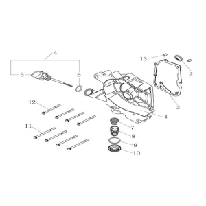 Carter destro - Filtro olio - astina AGM Ape 50 nera