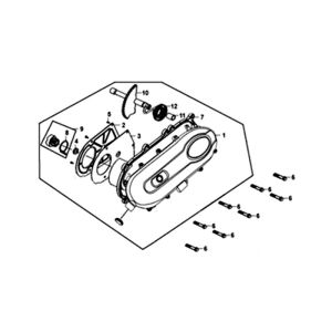 Coperchio carter Sym Orbit II Euro 4 Grigio Opaco