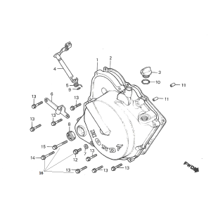Coperchio carter destro Honda MT50