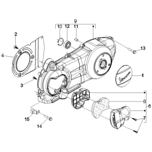 Coperchio carter Vespa GTS 250 ie 2005-2009 (con ABS)