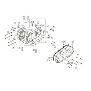 Carter - Coperchio carter Kymco Like 200i Bianco