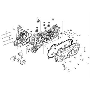 Carter - Coperchio carter - Asse Kickstarter Berini Speedy 4 tempi