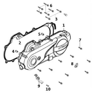 Carter semicircolare GY6 10 Euro 4 2018 → da a d