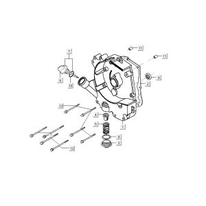 Carter destro - Asta di livello - Filtro olio Kymco Agility 12' 4 tempi nero