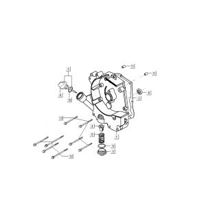 Carter destro - Asta di livello - Filtro olio Kymco Like TT 4 tempi nero lucido 2015