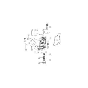 Carter destro - Asta di livello - Filtro olio Kymco New Sento 50i 4 tempi oro