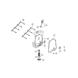 Carter destro - Asta di livello - Filtro olio Kymco People S 50 4 tempi bianco