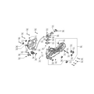 Carter - Pompa Olio - Collettore di Aspirazione Kymco DJ 2 tempi Silver
