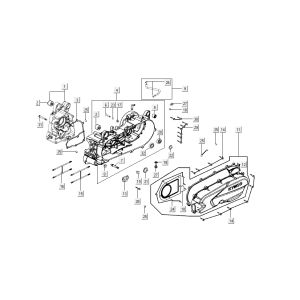 Carter - Coperchio carter - Asse Kickstarter Kymco New Sento 50i 4 tempi bianco