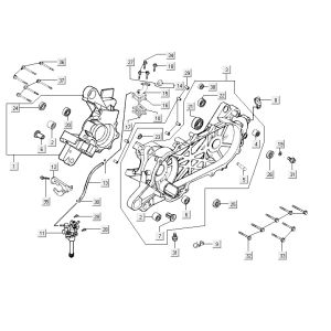 Carter - Pompa olio - Collettore di aspirazione Kymco Vitality 50 2 tempi AC Sportstream