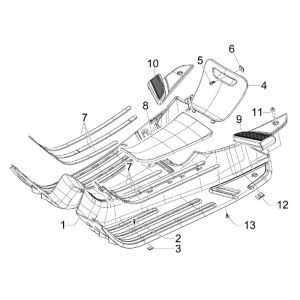 Pedana Vespa S 50 4 tempi 2V 25km/h blu azzurro 244/A