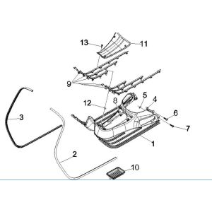 Pedana - Poggiapiedi Vespa GTV 250 IE 4V